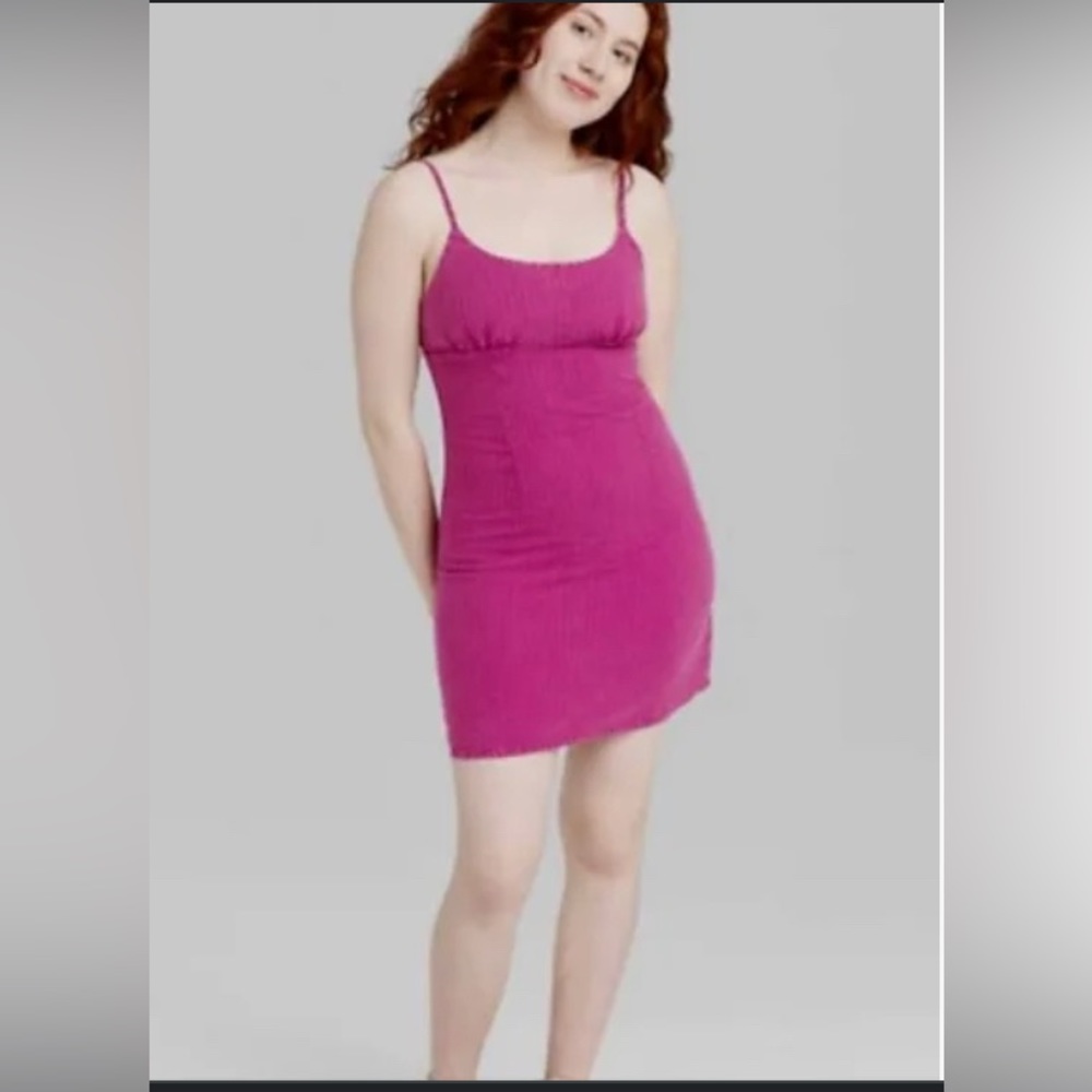 Women’s Plum Pink/Purple Cotton Mini Dress, Sz XS and XXL